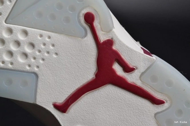 1st Kicks Maroon Jordan 6 Retro 384664-116 white Air 0724